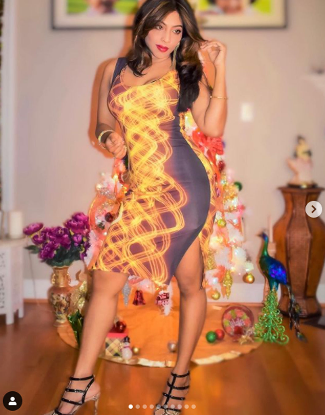 Sansome Street Lights Long Bodycon Dress