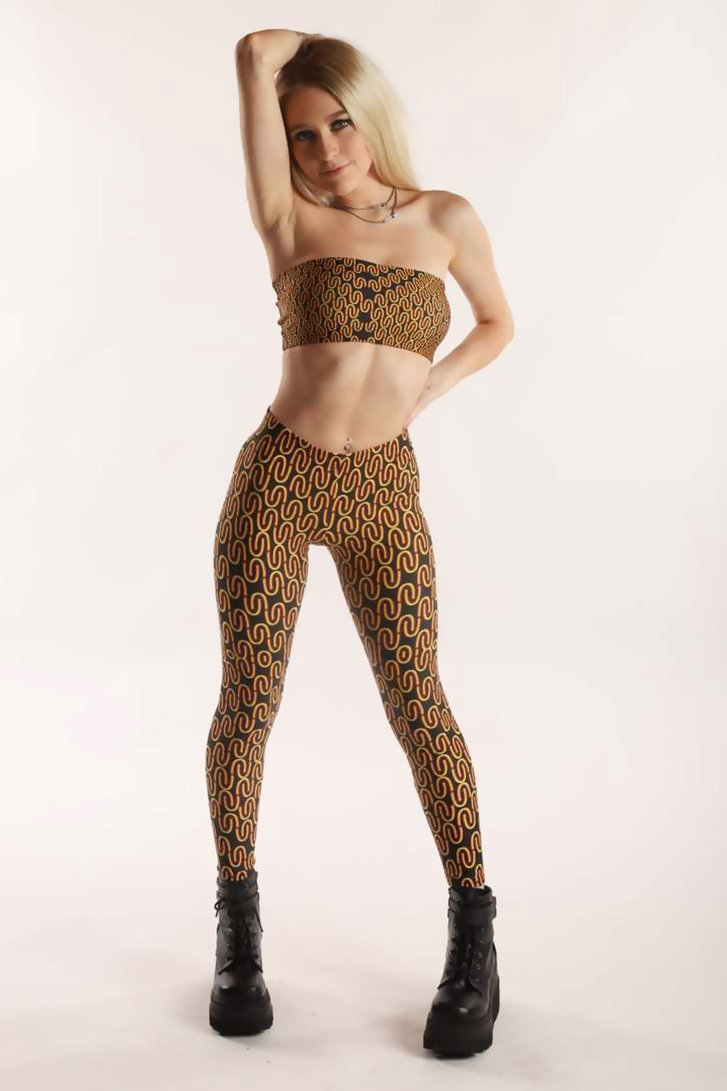 Yellow Signal Light Painting 2 Leggings