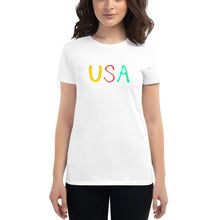 Load image into Gallery viewer, USA Traffic Lights Women&#39;s Fashion Fit T Shirt -
