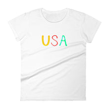 Load image into Gallery viewer, USA Traffic Lights Women&#39;s Fashion Fit T Shirt -
