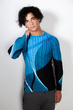 Load image into Gallery viewer, Men&#39;s Rash Guard Shirt - Driving the Bridge Number One
