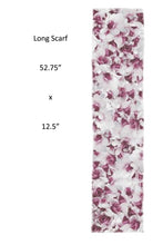 Load image into Gallery viewer, Violet and White Flowers Scarf
