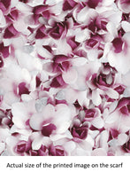 Load image into Gallery viewer, Violet and White Flowers Scarf
