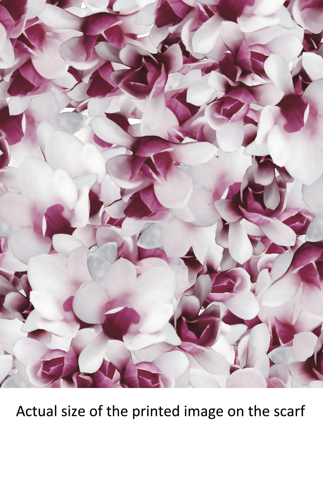 Violet and White Flowers Scarf