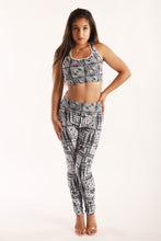 Load image into Gallery viewer, Black and White Light Painting Yoga Leggings
